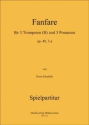 Ebenhh, Horst FANFARE fr 3 Trompeten und 3 Posaunen Op.48, 3 a 3 Trompeten & 3 Posaunen Partitur & Stimmen