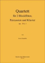 Ebenhh, Horst Quartett Op.116, 1 Sopran-, Tenorblockflte, kleines Schlagzeug und Klavier Partitur & Stimmen