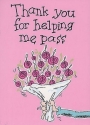 Music Gallery: Teacher Card - 'Thank You Helping Me Pass'  Gifts