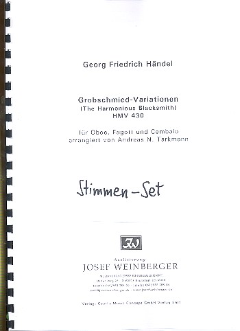 Grobschmied-Variationen HWV430 fr Oboe, Fagott und Cembalo Stimmen