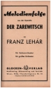 Der Zarewitsch fr Salonorchester Stimmensatz