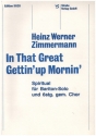 In that great gettin'up fr Bariton und 6stg. gem Chor a cappella Partitur