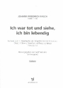 Ich war tot und siehe ich bin lebendig FWVD:I7 fr Soli, gem Chor und Orchester Violone