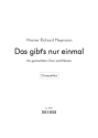 Heymann, Werner Richard [Bearb. Ruthenberg, Otto] Das gibt's nur ein Gem. Chor und Klavier Chorpartitur
