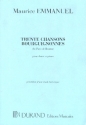 30 Chansons bourguignonnes du Pays de Beaune pour chant et piano partition