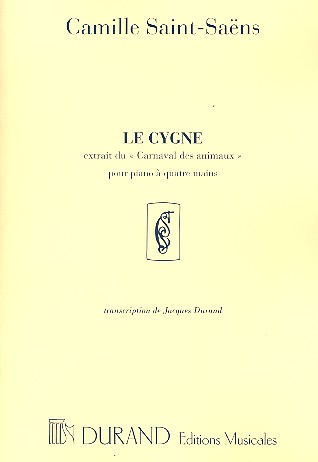 Le cygne pour piano  4 mains partition