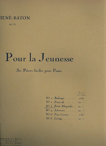 Petite Rhapsodie  pour piano
