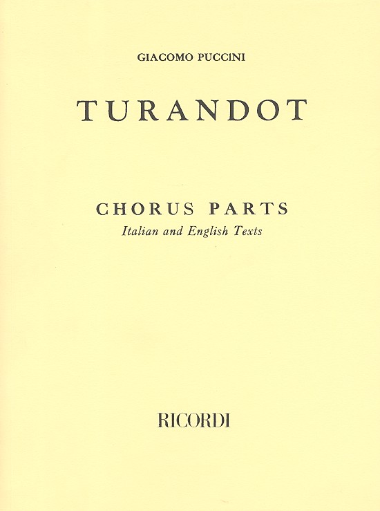 Turandot vocal score of the chorus parts (it/en)