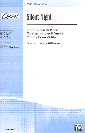 Silent Night for mixed chorus and piano score