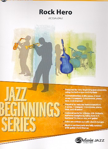 Rock Hero: for beginning jazz ensemble score and parts
