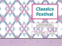 CLASSICS FESTIVAL/PNO  Piano Solo
