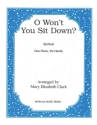 arr. Clark O Won't You Sit Down 1p, 6h  Piano teaching material