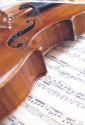 Grusskarte Geige A6 mit Umschlag