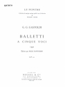 Balletti a cinque voci (1591) pour 5 instruments partie de 2me soprano (quinto)