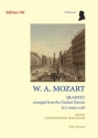 Mozart, Wolfgang Amad Quartet from clarinet quintet  Full score and parts