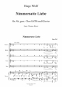 Wolf, Hugo Nimmersatte Liebe - fr Alt, gem. Chor SATB und Klavier - Satz: Werner