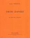 DESHAULLE Jacques Danses (3) flte  bec soprano, flte  bec alto, alto et percussions Partition