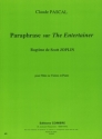 PASCAL Claude Paraphrase sur the Entertainer de S. Joplin flte ou violon et piano Partition
