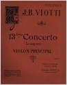 Concerto la majeur no.13 pour violon et orchestre violon principal