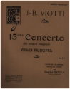 Concerto si bmol majeur no.15 pour violon et orchestre violon principal