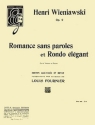 Romance sans paroles et Rondo lgant op.9 pour violon et piano