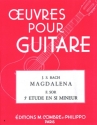BACH Johann Sebastian / SOR Fernando Magdalena / Etude n5 en si min. guitare Partition
