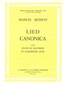 Lied - Canonica pour flte ou hautbois et saxophone alto  parties