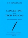 DEPELSENAIRE Jean-Marie Concertino La Soupe aux choux 3 bassons et piano Partition