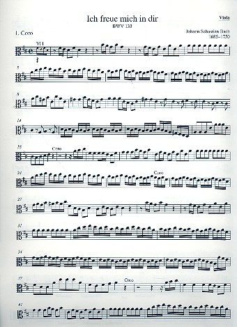 Ich freue mich in dir Kantate Nr.133 BWV133 Viola