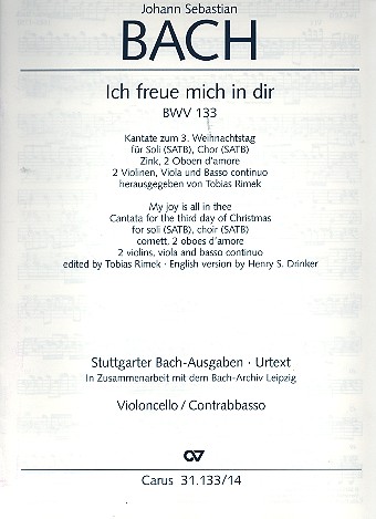 Ich freue mich in dir Kantate Nr.133 BWV133 Violoncello/Kontrabass