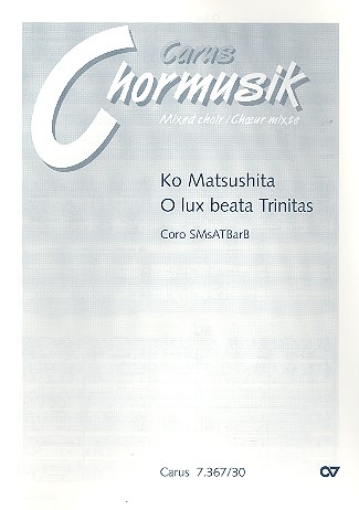 O lux beata Trinitas fr gem Chor a cappella Partitur