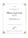 Missa sexti toni in F fr Soli, gem Chor, 2 Violinen und Bc Violoncello/Kontrabass
