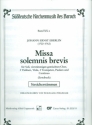 Missa solemnis brevis fr Soli, gem Chor und Instrumente Spielpartitur Streicher
