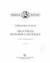 2 Pieces En Forme Canonique for oboe, violoncello and piano score and parts