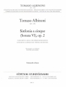 Sinfonia a cinque g-Moll op.2,11 (Sonate Nr.6) fr Streichorchester Violoncello/Kontrabass