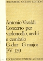 Konzert G-Dur PV120 F.III:12 fr Violoncello, Streichorchester und Bc Partitur