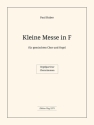 Huber Paul Kleine Messe in F GemCh/Org Partitur