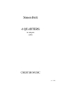 Simon Holt: 4 Quarters (Score) Cello, Viola, Violin score