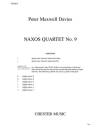Peter Maxwell Davies: Naxos Quartet No.9 (Parts) string quartet parts