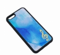 Handyhlle iPhone 6 Backcover Violinschlssel golden/blau