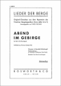 Abend im Gebirge f�r M�nnerchor Singpartitur