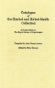 Larrson Catalogue Of The Rischel and  Birket-Smith Collection