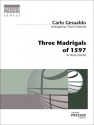 Carlo Gesualdo Three Madrigals Of 1597 2 Trompeten, Horn, Posaune und Bass-Posaune Partitur und Stimmen