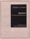 Henri Lazarof Quintet Oboe und Streichquartett Partitur und Stimmen