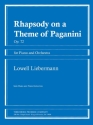 Lowell Liebermann Rhapsody On A Theme Of Paganini Klavier und Glocken Klavierauszug mit Solostimmen