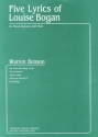 Warren Benson Five Lyrics Of Luise Bogan Sopran und Flte Vokalpartitur