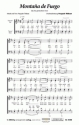 Thibaut/Grote Montaa de Fuego (vierstimmig) fr SATB Singpartitur