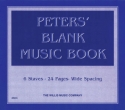 Peters' Blank Music Book (Blue) Klavier Blatt