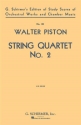 Walter Piston, String Quartet No. 2 Streichquartett Partitur