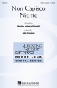 John Conahan, Non Capisco Niente SATB a Cappella Chorpartitur